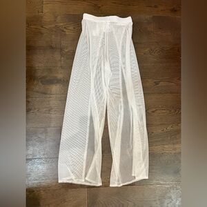 Forever 21 mesh white open leg bathing suit cover